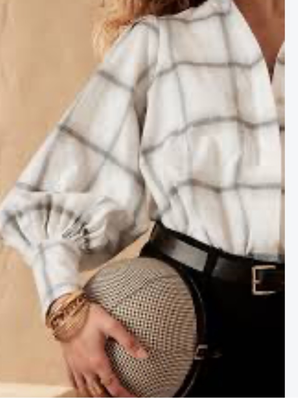 Organic Cotton Flannel Bishop-Sleeve Blouse Banana Republic